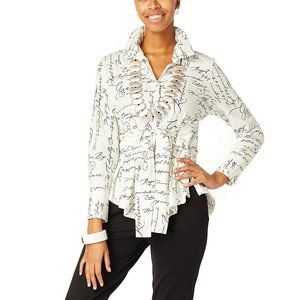 WynneLayers Button-Front Tie Waist Resolution Shirt